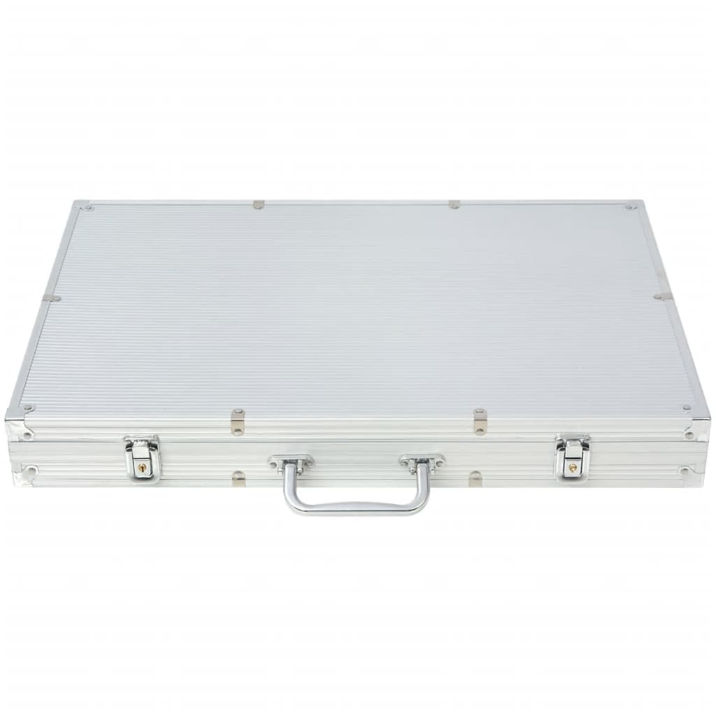 NNEVL Poker Set with 1000 Laser Chips Aluminium